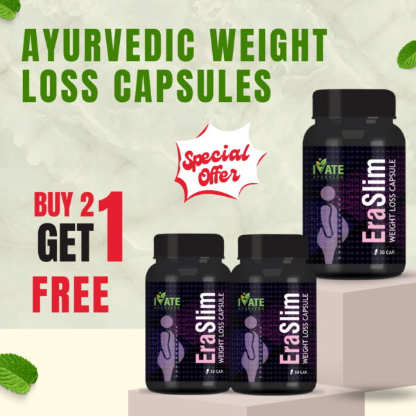 Buy 2 Get 1 Free EraSlim - Ayurvedic Supplement for Weight Loss | Ayurvedic Fat Burner for Men & Women